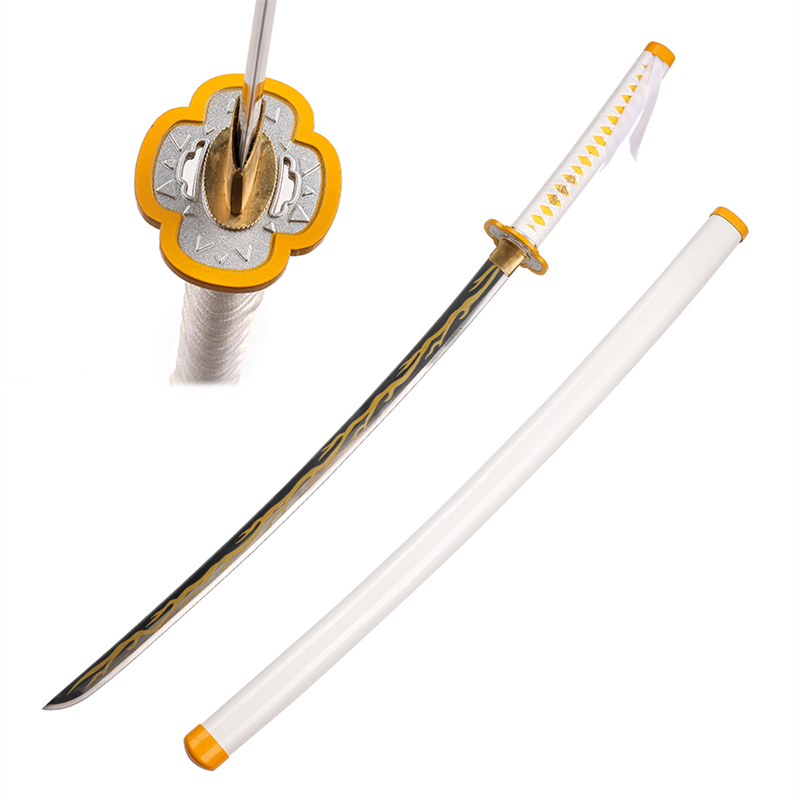  Demon Slayer Zenitsu Agatsuma Weapon Replica Handmade 1045 Carbon Steel Samurai Katana Sword
