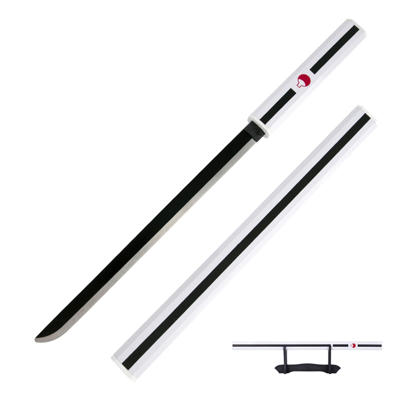 White Sasuke Uchiha Kusanagi Grass Cutter Ninja Sword Katana Toy