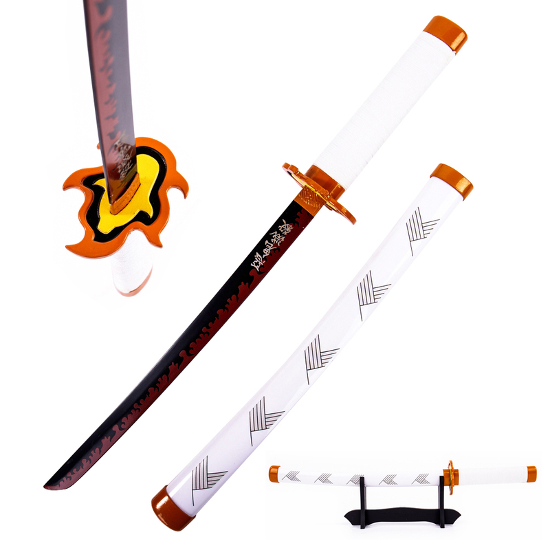 Japanese Demon Slayer Mini Katana Kyojuro Rengoku Nichirin Blade Tanto Sword