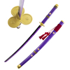 103cm Hot Anime One Piece Safe Samurai Katana Roronoa Zoro Weapon Replica Purple Enma Carbon Steel Sword 
