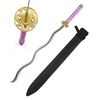 Demon Slayer Weapon Replica Nichirin Blade Obanai Iguro Carbon Steel Katana Sword