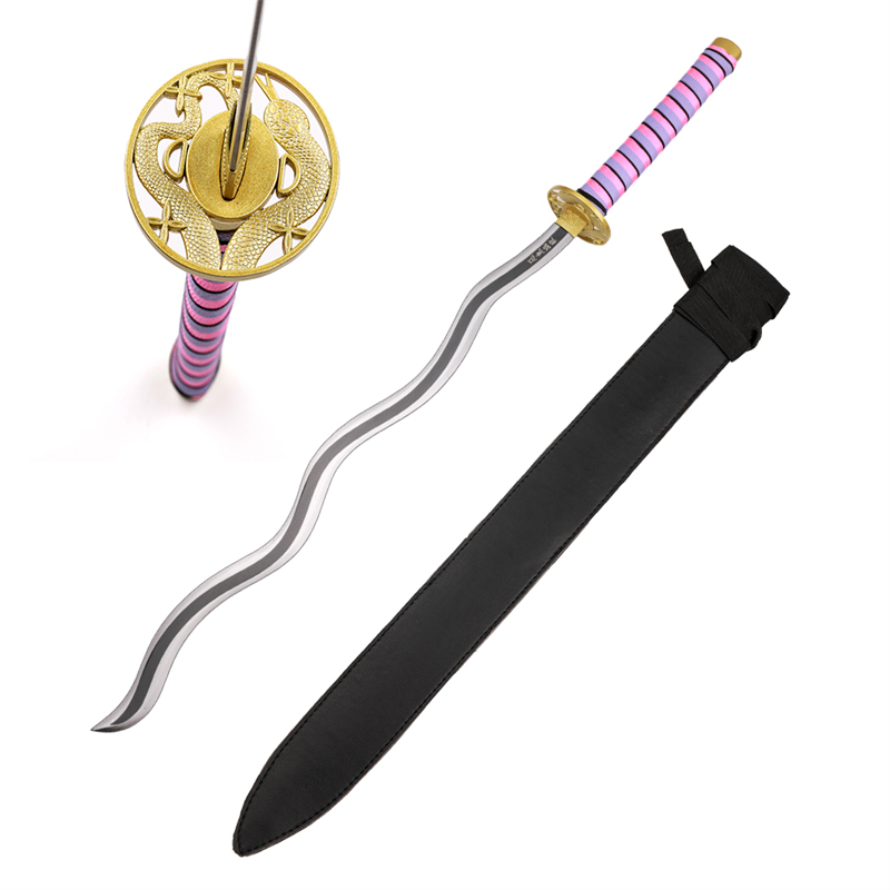 Demon Slayer Weapon Replica Nichirin Blade Obanai Iguro Carbon Steel Katana Sword