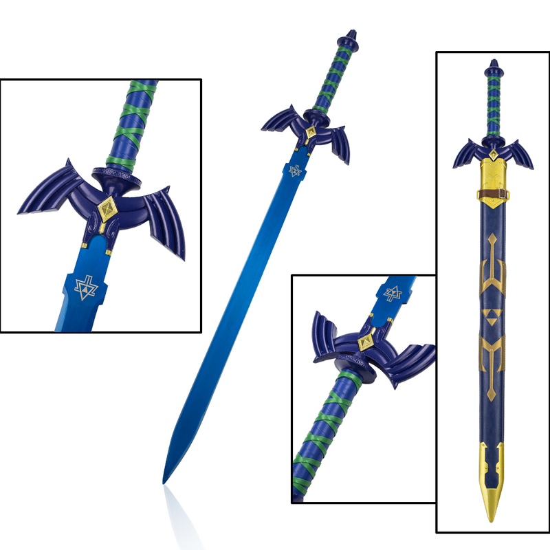 Legend of Zelda Blue Stainless Steel Blade Weapon Replica Link Master Sword 