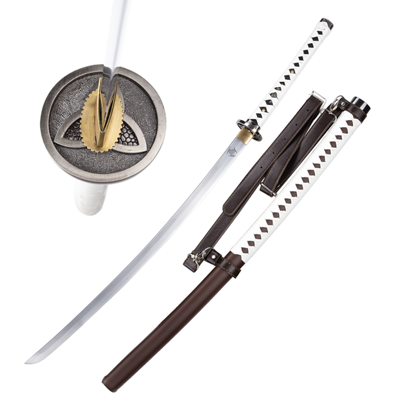 TV The Walking Dead Michonne Weapon Replica Hand Forged Battle Ready Katana Sword 1045 Carbon Steel Blade