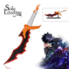 55cm Anime Solo Leveling Metal Weapon Sword Sung Jin Woo 440ss Blade Real Knight Killer Dagger with Wood Stand