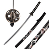 Carbon Steel Weapon Replica Black Water Dragon Katana Sword Real Japanese Samurai
