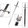 Etched Stainless Steel Blade Longclaw Sword Wth Wooden Sheath