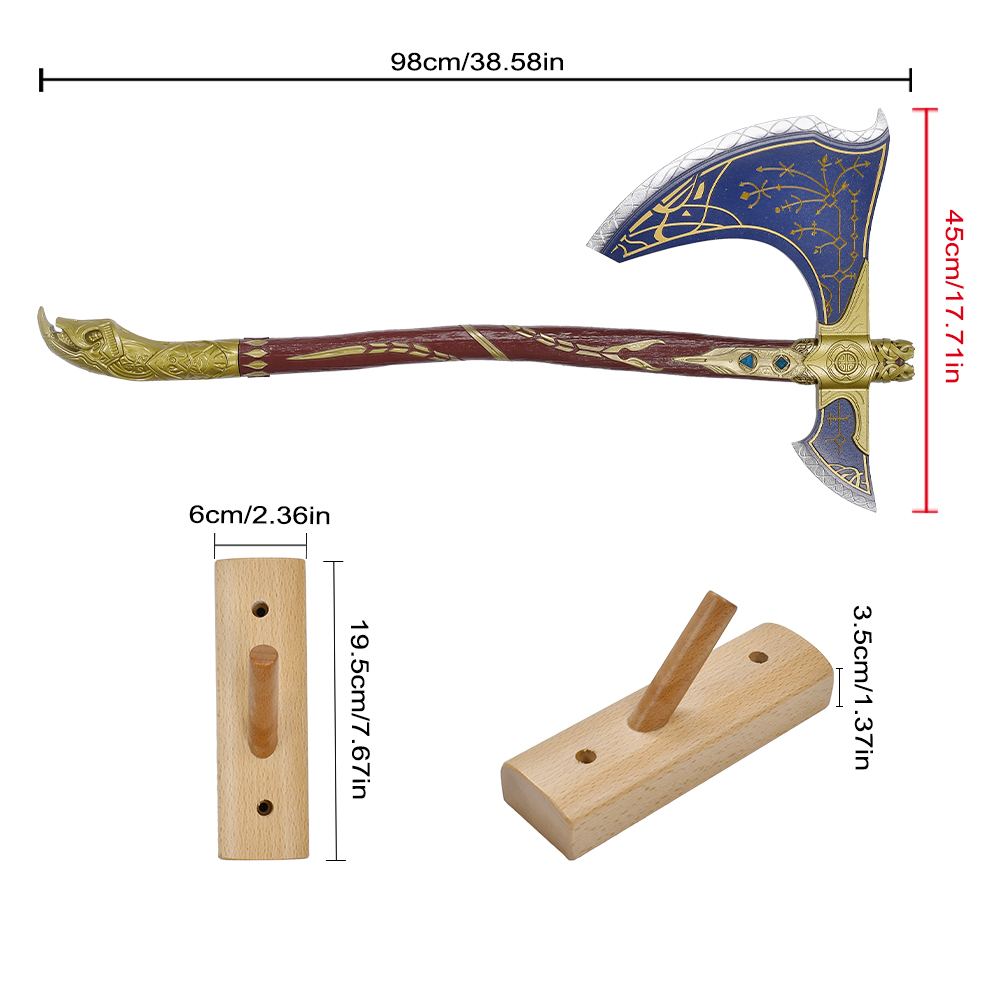 GOW 5 God of War Ragnarok Metal Weapon Replica 98cm 4kg Zinc Alloy Blade Full Upgraded Kratos Leviathan Axe