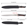 20in Dune Knife 440 Stainless Steel Blade Paul Atreides Crysknife Replica with PU Leather Sheath
