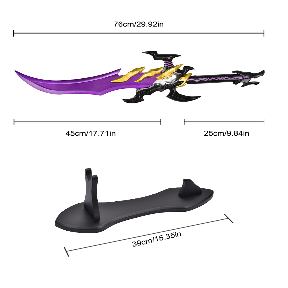 30in Real Weapon Replica Sword Anime Solo Leveling Antares Fangs Sung Jin Woo 440ss Blade Epilogue Dagger for Cosplay Prop