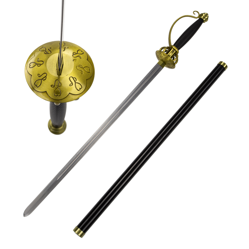 One Piece Carbon Steel Blade Cavendish Weapon Replica Durandal Rapier Sword