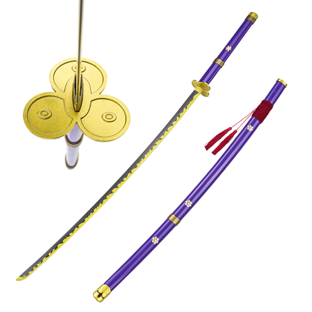 140cm One Piece Katana Sword Real Japanese Samurai Roronoa Zoro Purple Enma Sword Buy katana