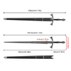 106cm House of The Dragon Etched Stainless Steel Blade Real Sword Daemom Targaryen Dark Sister Sword with Sheath