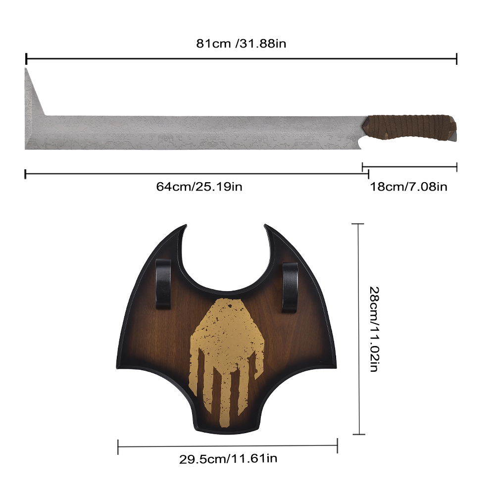 81cm 1.3kg the Lord of the Rings Uruk Hai Full Tang Real Weapon Replica Etched Stainless Steel Blade Scimitar Sword