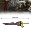 Elden Ring 51in Life Size Weapon Sword Maliketh Black Blade Fiberglass Cosplay Prop with Weathered Finish 