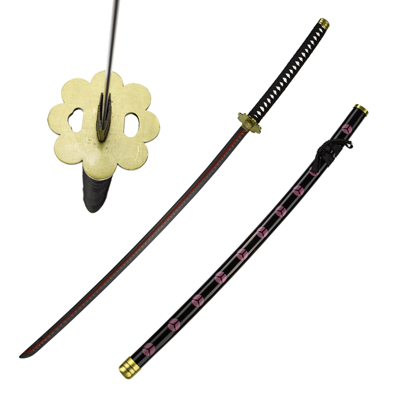130cm One Piece Roronoa Zoro Weapon Replica Shusui Katana Sword Real Japanese Samurai