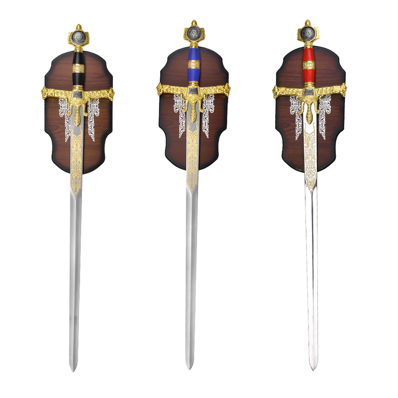 46in Three Colors Medieval Historical Stainless Steel Blade Real Weapon Replica King Solomon Long Sword