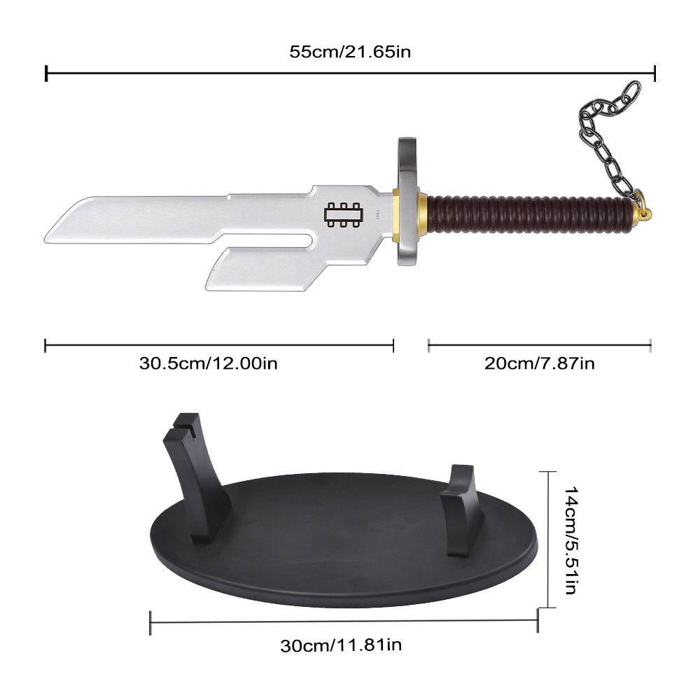 Hot Anime Jujutsu Kaisen 55cm Toji Fushiguro Real Steel Sword Wepaon Inverted Spear of Heaven Sword for Cosplay