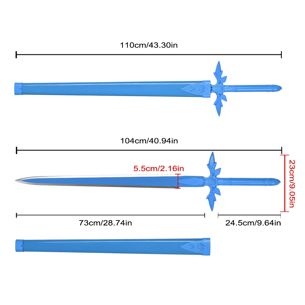 110cm Anime Sword Art Online Alicization Kirto Real Metal Sword Eugeo Blue Rose Sword Replica with Wood Sheath