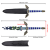 31in the Legend of Zelda 440ss Blade Real Weapon Replica Cosplay Prop Link Decacyed Master Sword with Leather Sheath