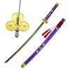 Anime One Piece Carbon Steel Samurai Katana Roronao Zoro Purple Enma Sword Replica