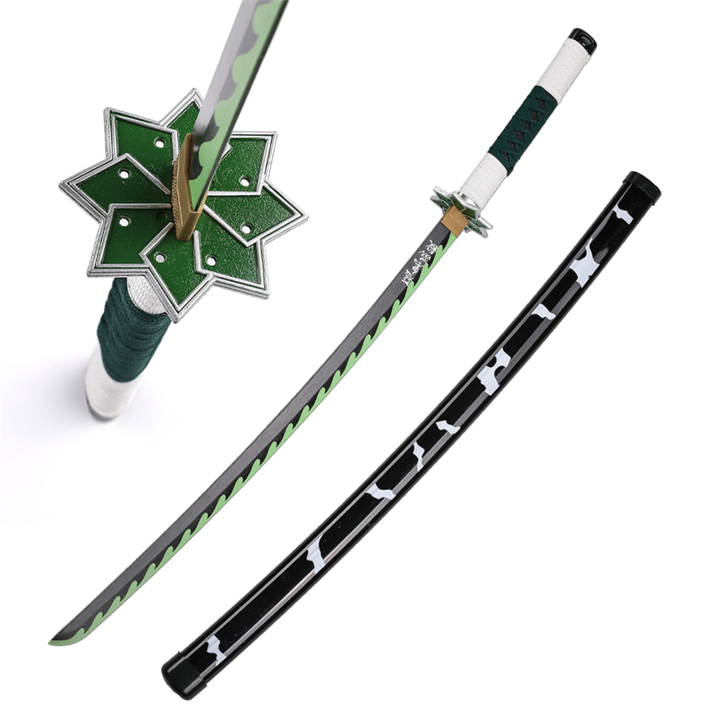 Japan Demon Slayer Cosplay Prop Sanemi Wood Katana Sword