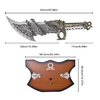 53cm Game GOW God of War Ragnarok Kratos Double Blade Stainless Steel Real Metal Weapon Blade of Chaos Replica