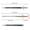 85cm Medieval Star of David Crusader Knight 440 Stainless Steel Blade Golden Israel King Solomon Sword for Sale