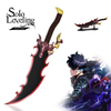 63cm Hot Sale Game Solo Leveling Arise Stainless Steel Blade Real Weapon Sword Sung Jin Woo Baran Demon King Dagger