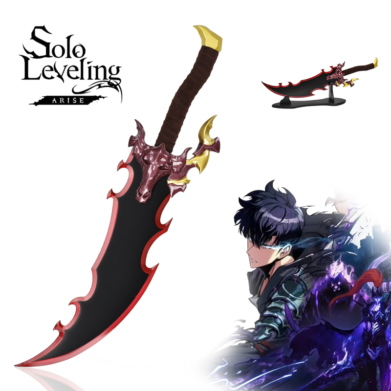 63cm Hot Sale Game Solo Leveling Arise Stainless Steel Blade Real Weapon Sword Sung Jin Woo Baran Demon King Dagger