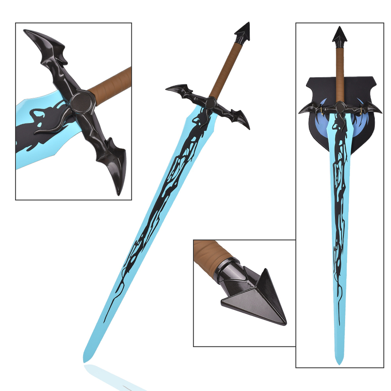 119cm Anime Solo Leveling Real Weapon Sword Replica Satinless Steel Blade Baran Demon King Longsword Sung Jin Woo Metal Sword 