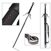 The Witcher 4 Ciri Real Weapon Zireael Sword Replica 440 Stainless Steel Blade 129cm Metal Silver Sword with Adjustable Black Strap