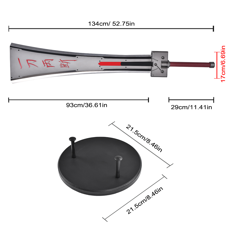52.75in 6.4kg Game Final Fantasy VII Remake Real Weapon Sword FF 7 Cloud Strife Hardedge Sword for Collection