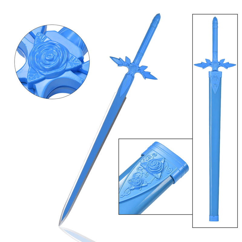 110cm Anime Sword Art Online Alicization Kirto Real Metal Sword Eugeo Blue Rose Sword Replica with Wood Sheath