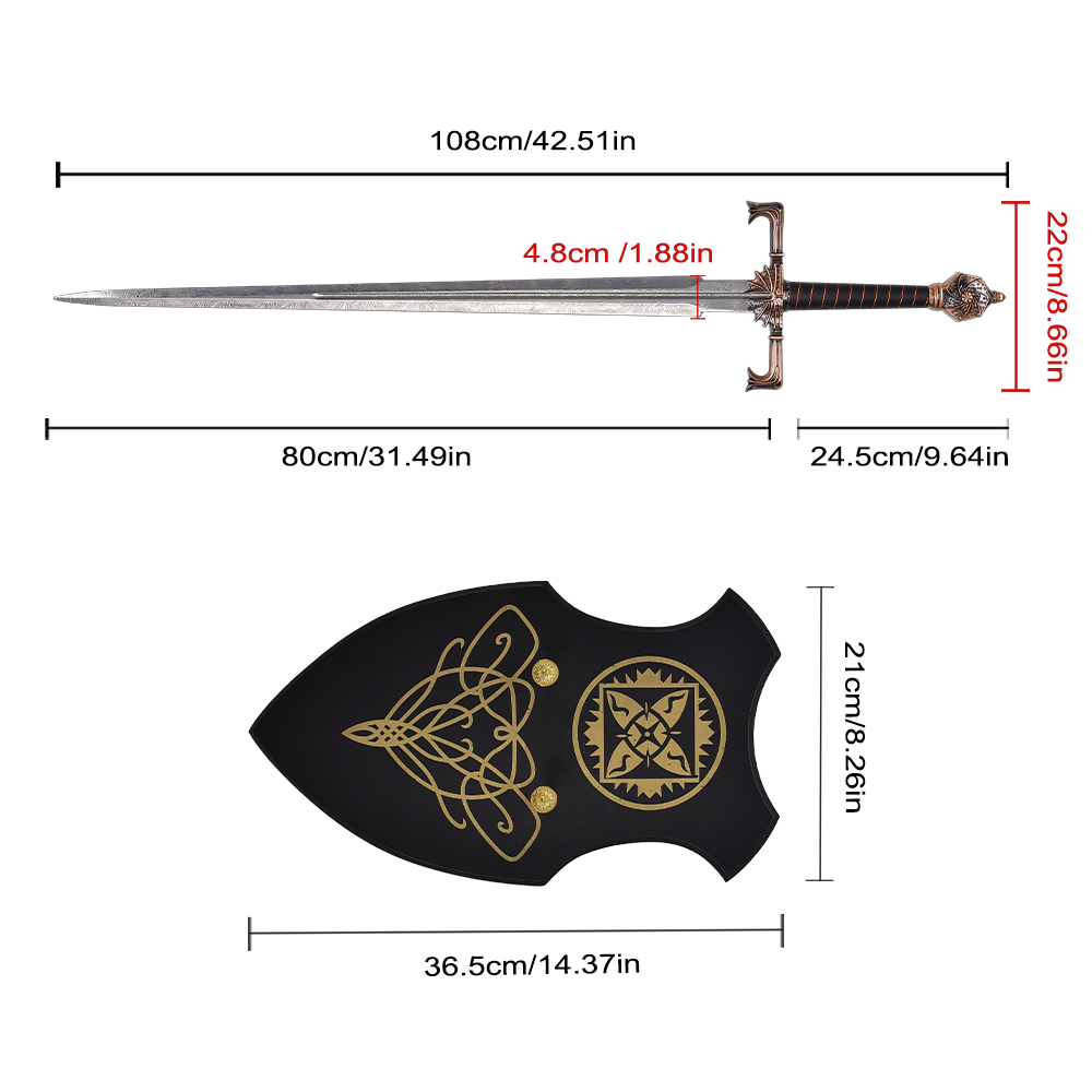 108cm TV House of the Dragon Real Weapon Stainless Steel Blade Viserys Targaryen Blackfyre Sword Replica