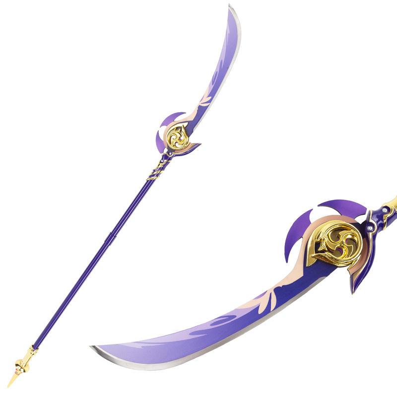 Genshin Impact Metal Weapon Replica Raiden Shogun Baal Spear Engulfing Lightning