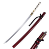 Hand Forged 1045 Carbon Steel Blade Shirasaya Katana Samurai Sword With Red Saya