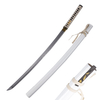 Handmade Full Tang High Carbon Steel Blade Shirasaya Katana Samurai Sword With Knife