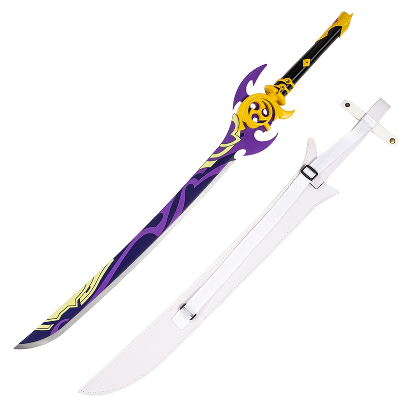 Genshin Impact Katana Sword Metal Baal Raiden Shogun Mistsplitter Reforged Replica