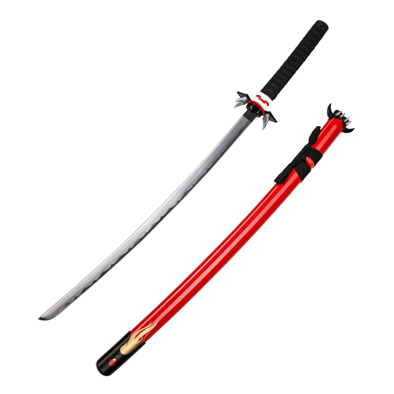 Blood C Anime Weapon Saya Kisaragi Katana Replica Sacred Blood Red Sword Carbon Steel