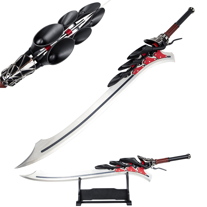 DMC Devil May Cry 5 Nero Cosplay Weapon Replica Red Queen Real Sword 