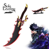 63cm Solo Leveling Arise Stainless Steel Blade Real Weapon Sword Sung Jin Woo Baran Demon King Dagger for Cosplay Prop Costume Gift