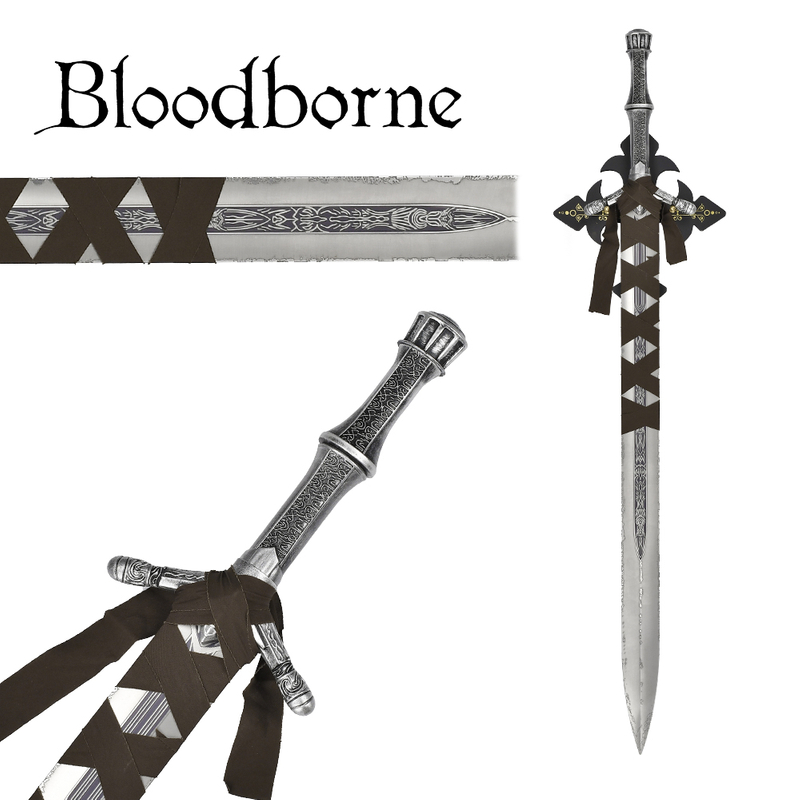 101cm Game Bloodborne Initial Version Real Weapon Replica Stainless Steel Blade Hunter Ludwig Holy Moonlight Sword