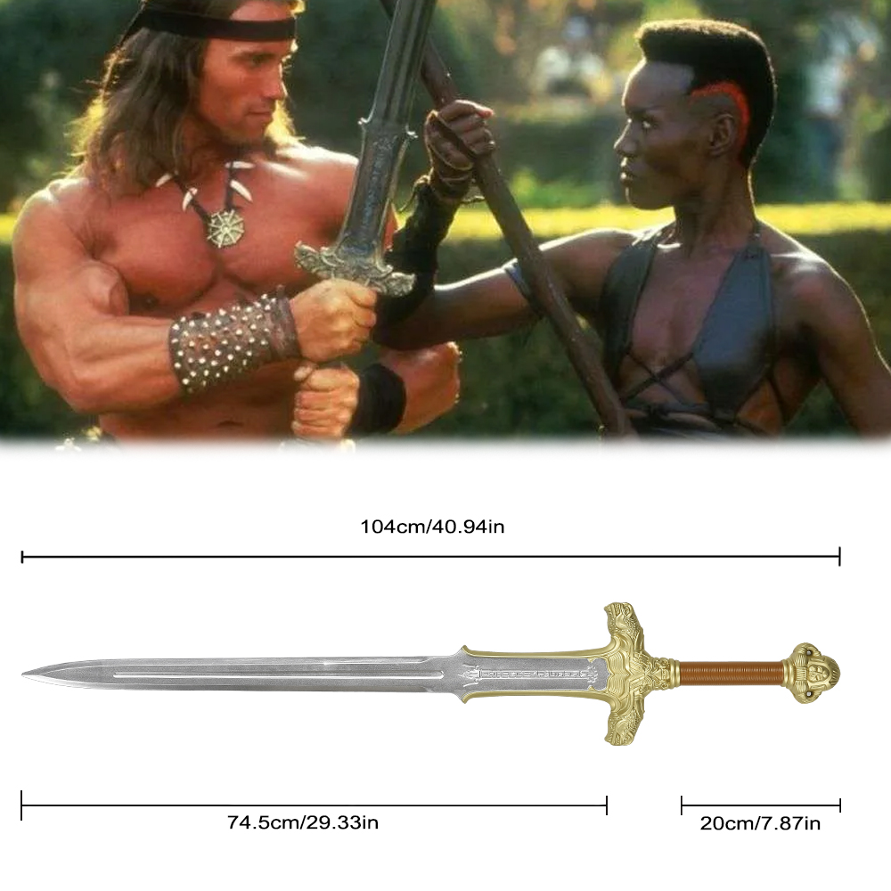 41in Movie Conan the Barbarian ECO-Friendly PU Foam Larp Cosplay Prop Conan Atlanean Sword Toy