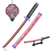 45cm Japanese Anime Demon Slayer Real Stainless Steel Blade Kyokokukamusari Kokushibo Katana Sword Toy