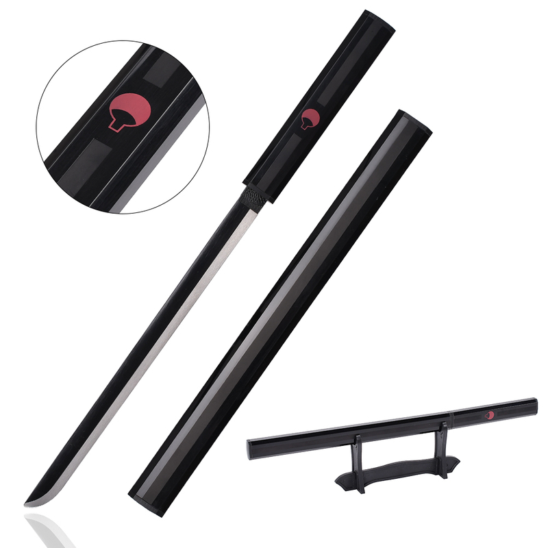 46cm Japanese Anime Naruto Stainless Steel Blade Weapon Sasuke Uchiha Kusanagi Mini Sword Toy Katana Metal
