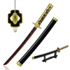 45cm Japanese Anime Demon Slayer Stainless Steel Blade Yoriichi Tsugikuni Real Metal Mini Katana Sword for Kids Role Play