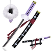 45cm Manga One Piece 440ss Blade Real Katana Sword Kids Weapon Replica Trafalgar Law Kikokou Mini Samurai Knife