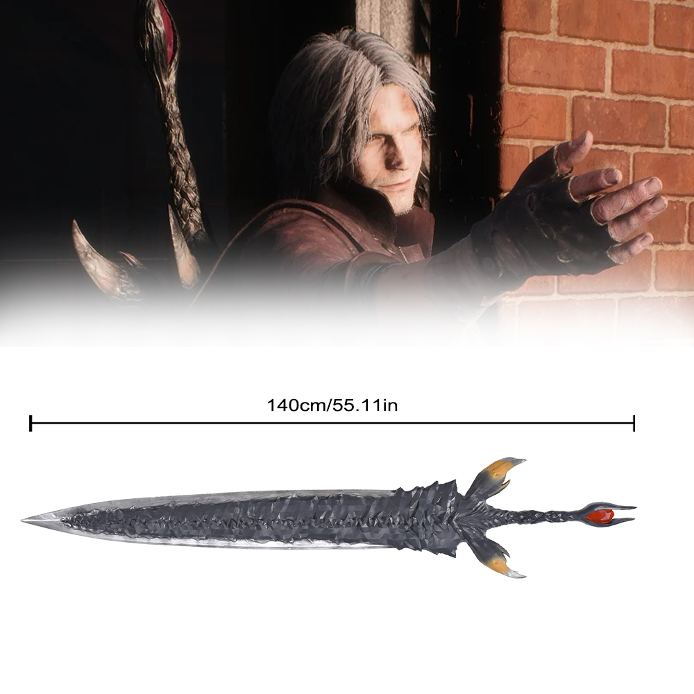 55in DMC Devil May Cry 5 Devil Sword Dante Fiberglass Cosplay Prop Danta Weapon Sword Replica 