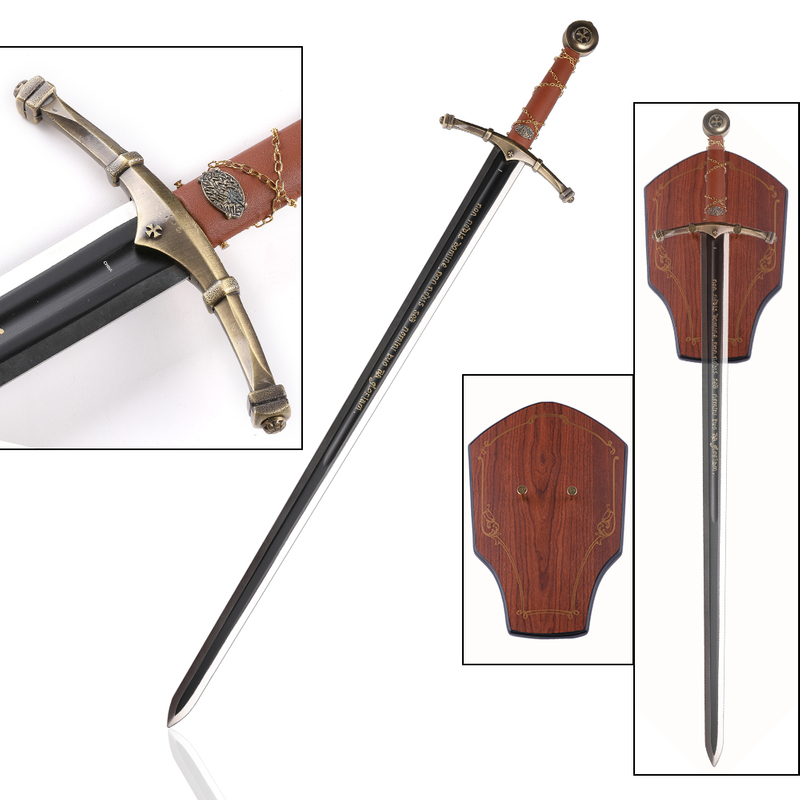 European Medieval Weapon Stainless Steel Blade Crusader Knights Templar Sword
